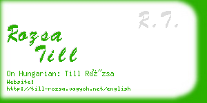 rozsa till business card